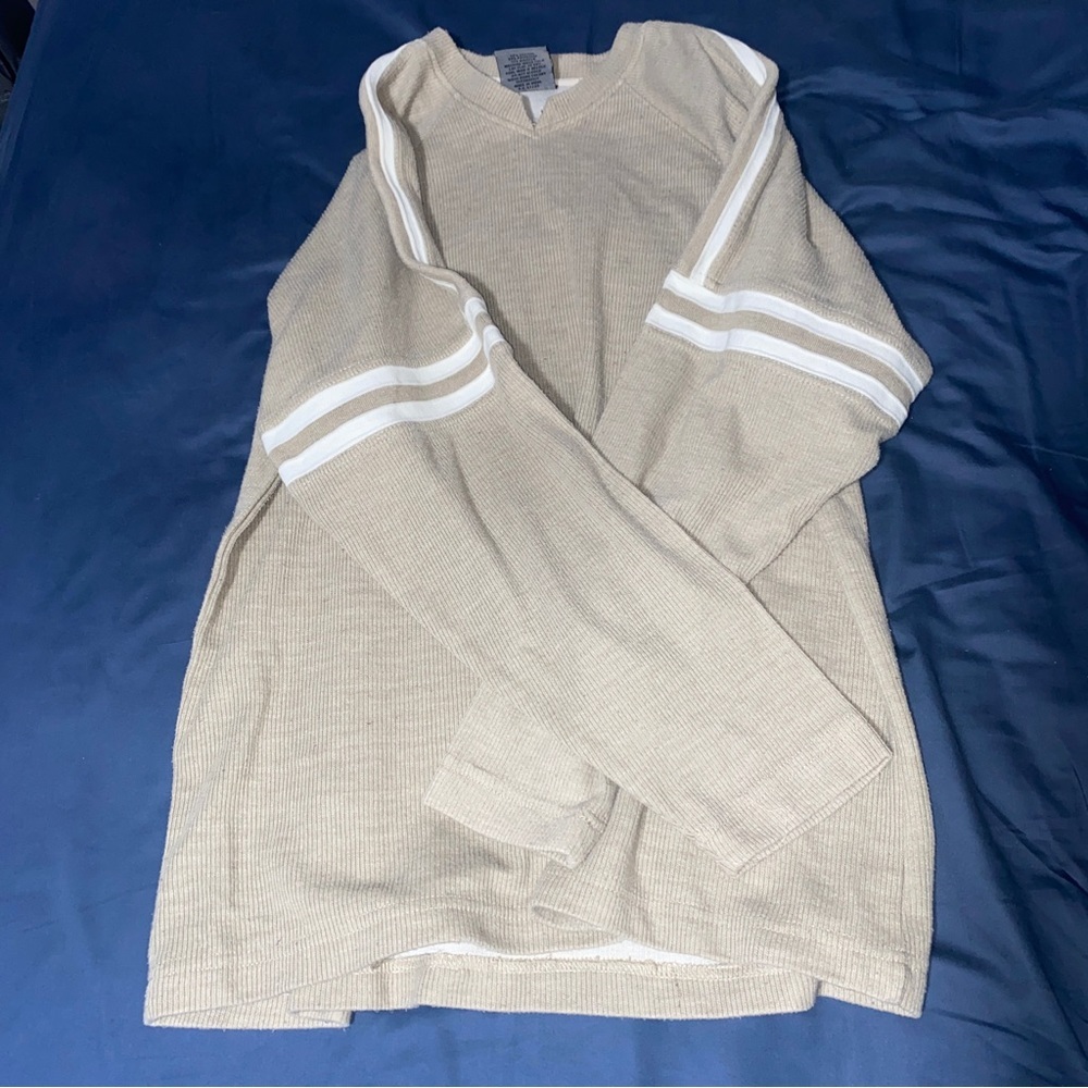 tan sweater